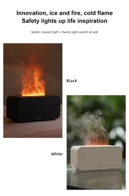 Flame Aroma Diffuser – Mini Humidifier with LED Light & Timer
