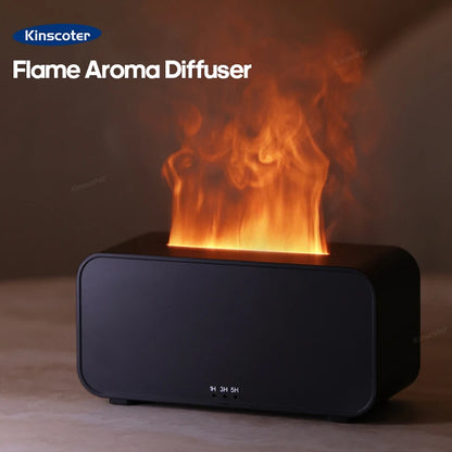 Flame Aroma Diffuser – Mini Humidifier with LED Light & Timer