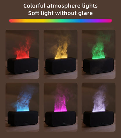 Flame Aroma Diffuser – Mini Humidifier with LED Light & Timer