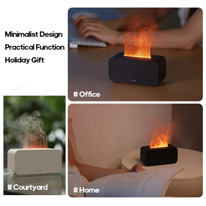 Flame Aroma Diffuser – Mini Humidifier with LED Light & Timer