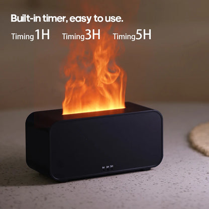 Flame Aroma Diffuser – Mini Humidifier with LED Light & Timer